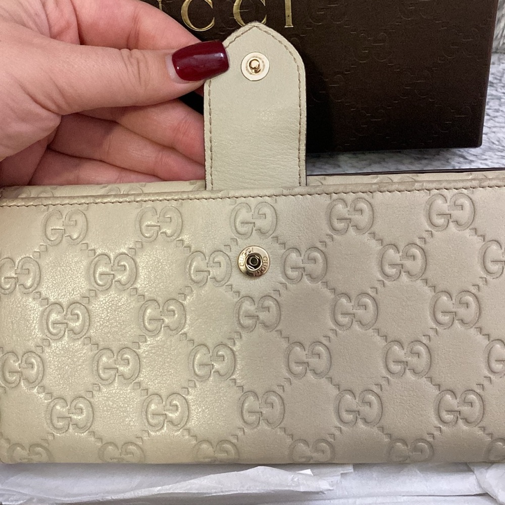 💛Gucci Long Wallet Guccissima Leather Beige💛 - Picture 3 of 12